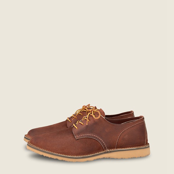 Red Wing Mens Oxford - Weekender - Muleskinner Leather - Brown - ZIS091753